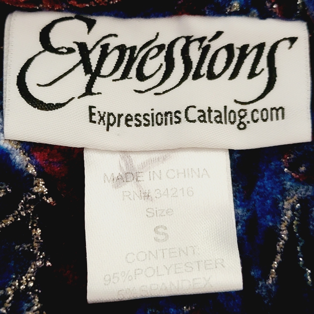 Expressions Blue Paisley Robe - Picture 14 of 14